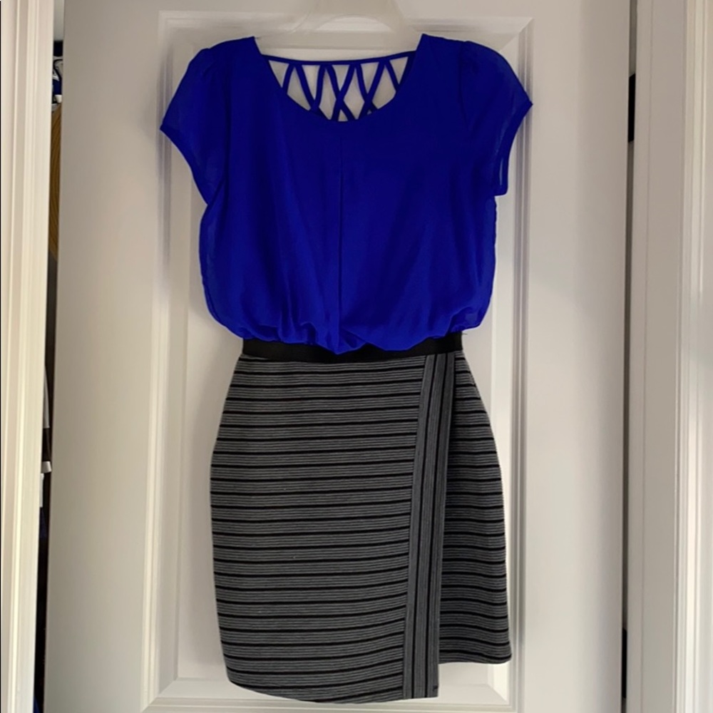 Blue and gray dress 💙
